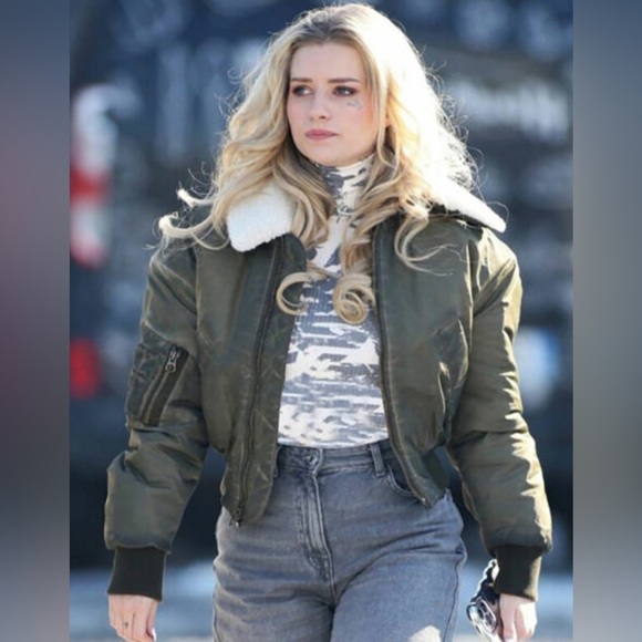 ZARA ~ DISTRESSED EFFECT NYLON BOMBER Jacket - Picture 14 of 17